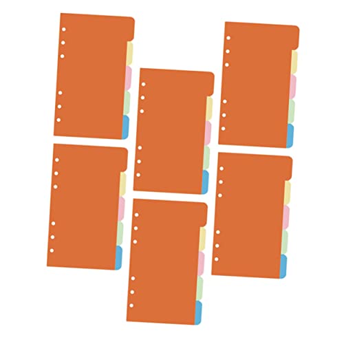 SEWACC 60 Stk Farbteiler Loseblattpapiere für Taschenbücher farbige Karteikarten ordner trenner ordnertrenner etiketten Notizbücher zum Notieren Tab-Teiler Taschenbuch-Ersatzkernpapiere von SEWACC