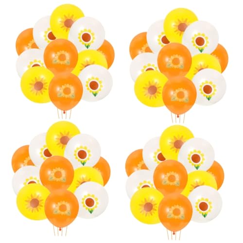 SEWACC 60 Stk Sonnenblumenballon Gelbe Dekorationen Sonnenblumen-babyparty-dekorationen Sonnenblumendekorationen Für Partys Gelbe Partydekorationen Hochzeitsballons -banner Emulsion von SEWACC