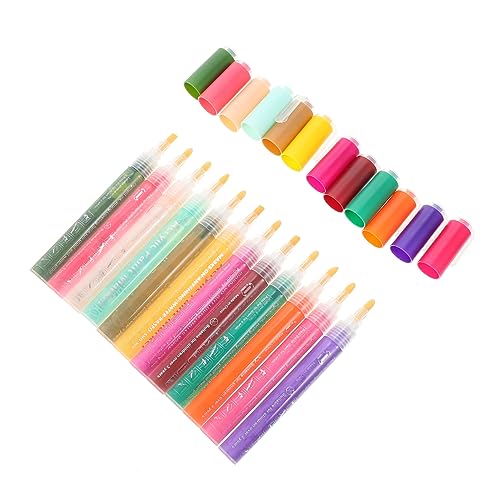 SEWACC 60 Stück Acrylstifte Mit Feiner Spitze Kinderstifte Marker Für Kinder Grußkarten Markerstift Farbiger Gelstift Feine Spitze Gelstifte Farbige Tintenstifte Kindermarker von SEWACC