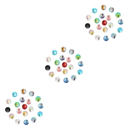 SEWACC 600 Stk Fischschuppen-Resin-Patch mit Farbverlauf Kreisperlen Flatback-Cabochons Cabochons mit flachem Rücken schmuckherstellung schmuck machen runder Cabochon Harzflecken Plastik von SEWACC