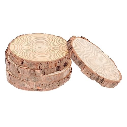 SEWACC 6St runde Holzkreise Holzscheibendekoration gießen Projekt DIY-Gemäldekreise Rundholzscheiben Wald naturholz home decor woodcarver Holzscheiben basteln Holzscheiben für DIY hölzern von SEWACC