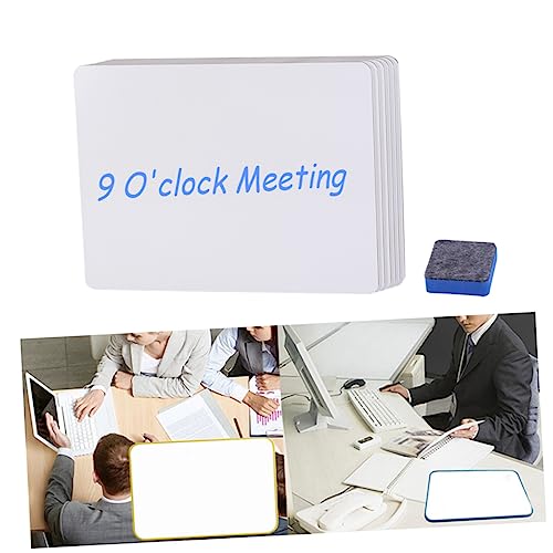 SEWACC 6st Mini-whiteboard Whiteboard Mit Radiergummi Doppelseitiges Whiteboard Lapboard Trocken Abwischbar Whiteboard-nachrichtentafel Whiteboard Für Kinder Desktop-whiteboard Bambus von SEWACC