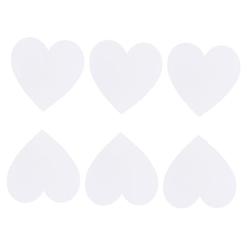 SEWACC 6st Ölgemäldetafel Malen Für Künstler-leinwandbrett Herz Malbrett in Herzform Künstler-leinwandtafeln Ölfarbenkunst Zeichenbretter Aus Baumwolle Weiß Segeltuch von SEWACC