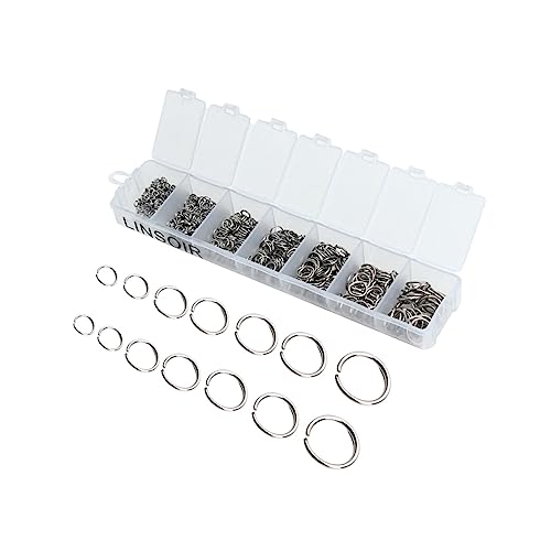 SEWACC 770 Stk Diy Liefert Ohrstecker Schmuckzubehör Ringe Sprungringe Basteln Sprungringe-kit Biegeringe Für Schmuck Kreis Geschlossene Biegeringe Schmuck Biegeringe Ringverbinder von SEWACC