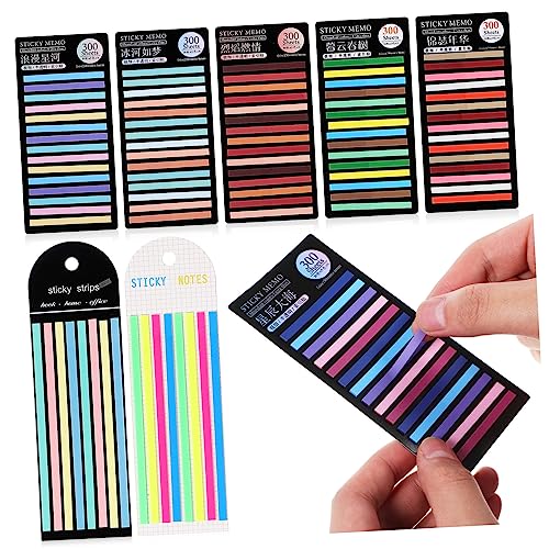 SEWACC 8 Packungen Index-aufkleber Haftnotizen Highlighter Washi Tape Klebrige Lesezeichen Textmarker-tabs Registerkarten Für Seitenmarkierungen Textmarkerstreifen Buchen Papier von SEWACC