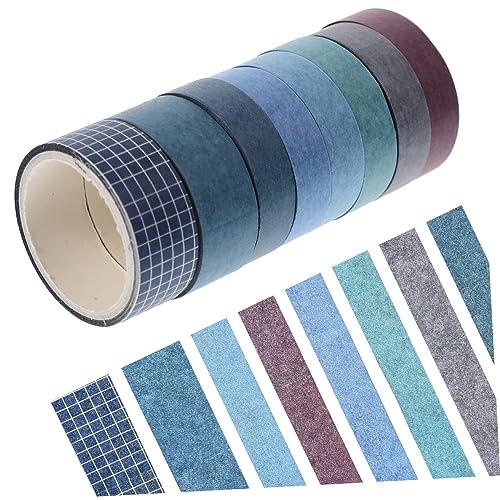 SEWACC 8 Rollen Einfarbiges Washi Tape DIY Washi Tapes kinderaufkleber groß the washi tape zierband selbstklebend Klebebänder für Sammelalben Washi Tape zum Verpacken von Geschenken von SEWACC