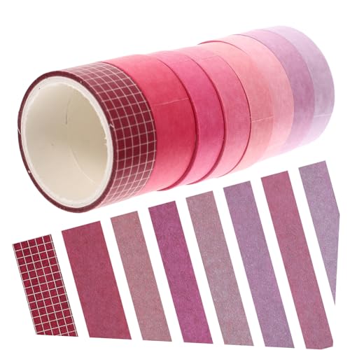 SEWACC 8 Rollen Einfarbiges Washi Tape Washi-Tape für Scrapbooking Aufkleber für Kinder Bulk scheckheft scrapbbok decor Klebebänder für Sammelalben Washi Tape zum Verpacken von Geschenken von SEWACC