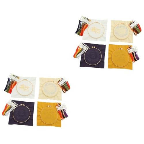 SEWACC 8 Sätze Stickmaterialpaket Praktisches besticktes DIY-Material Halloween-Stickmuster embroidery kit Kreuzstich Materialien besticktes Set Kreuzstich-Accessoire Plastikpapier von SEWACC