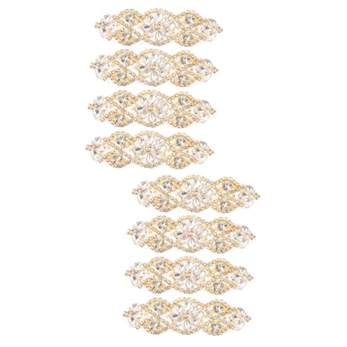 SEWACC 8 Stk Gürtel Strass-patch Gürtel Für Kleid Applikation Nähen Perlen Strass Gürtel Strass Diy Patches Braut Applikation Brautgürtel Strassapplikation Für Gürtel Strasssteine Golden von SEWACC