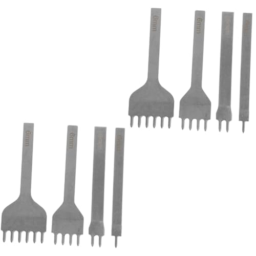 SEWACC 8 Stk Leder Locher Lederhandwerk Locher Aus Leder Lochstanzwerkzeug Lederwaren Handwerkliche Werkzeuge Lederverarbeitung Ledernahtstanze Stahl Mit Hohem Kohlenstoffgehalt von SEWACC