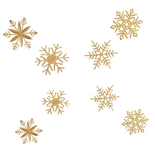SEWACC 8 Stück dekorativer Aufnäher Schneeflockenapplikation Gold Flicken nähen schuhreparatur embroidery thread weihnachtsdeko Stoffpatch mit Schneeflocken Stickerei-DIY-Patch Stickgarn SEWACC 8 Stück dekorativer Aufnäher Schneeflockenapplikation Gold Flicken nähen schuhreparatur embroidery thread weihnachtsdeko Stoffpatch mit Schneeflocken Stickerei-DIY-Patch Stickgarn von SEWACC