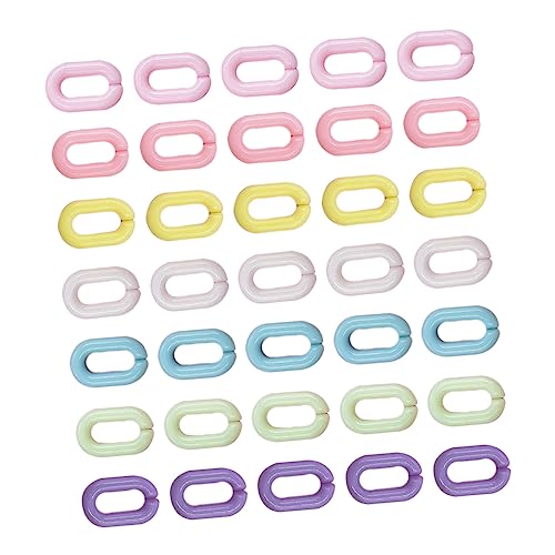 SEWACC 800 Stück Farbiger Verbindungsring Kettenblätter Haken Kettenglieder Verbindungsringe Für Diy-hosenketten Gliederringe Selber Machen Brillenkette Kettengliedring Acryl von SEWACC