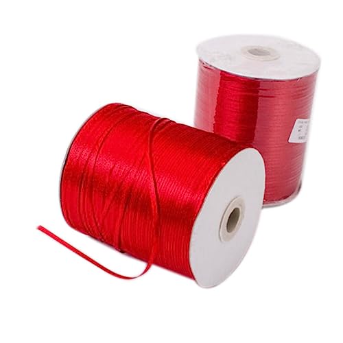 SEWACC 870 dekoratives Satinband geschenkband scheckheft blumengestecke hohzeitdeko verpackung geschenkeband hochzeitsdeco 1/8 Zoll Band 3 mm Satinband 1/8" Satinband rot von SEWACC