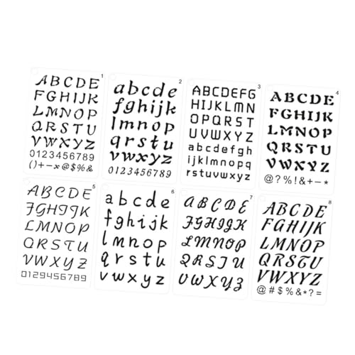 SEWACC 8St Malvorlage schablonen Stencil gießform Teller Schreibwaren Zahlen Vorlagen Alphabet-Zeichnungsschablone Englische briefvorlagen große Briefvorlagen Vorlagen zum Malen pet0.25mm von SEWACC