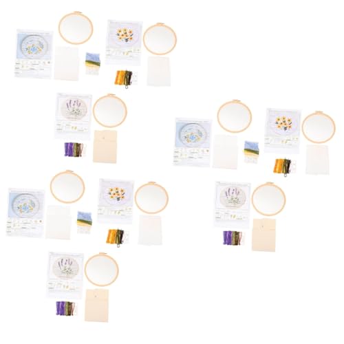 SEWACC 9 Sets Anfänger Kreuzstich Anfänger Set Stickerei Kreuzstich Sets Bastelset Für Kinder Kreuz Bastelarbeiten Für Kinder Pflanzen Sets Anfänger Stich Set Kreuz Sets von SEWACC