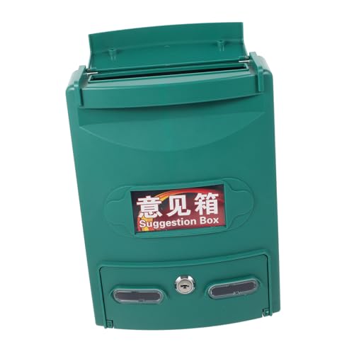 SEWACC Abschließbare Wetterfeste Wandbriefkasten Grün Kleine Vintage Postbox für Briefe Vorschläge Beschwerden Spenden mit Stabilem Schloss und Einfacher SEWACC Abschließbare Wetterfeste Wandbriefkasten Grün Kleine Vintage Postbox für Briefe Vorschläge Beschwerden Spenden mit Stabilem Schloss und Einfacher von SEWACC