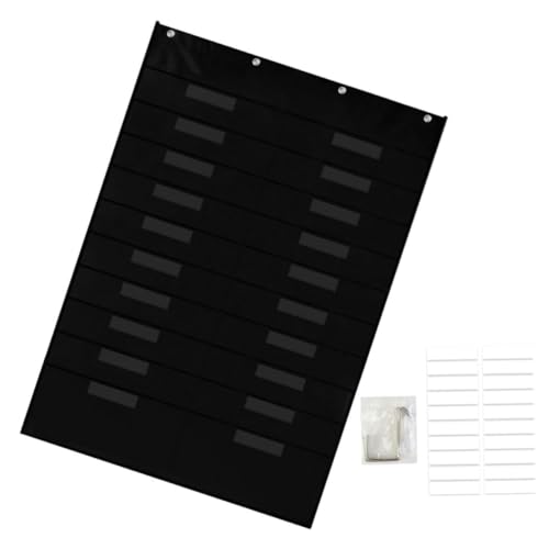 SEWACC Aktentasche Briefkästen Im Klassenzimmer Tagesplan Taschendiagramm Organisator Aus Papier Kalender-taschendiagramm Ohne Karten Organizer Für Klassenzimmerordner Metall Black von SEWACC