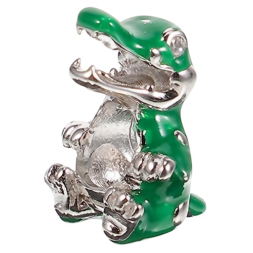 SEWACC -Alligator-Perlen armkette bracelet qridor schmuckherstellung handschelle handkette Vintage-Accessoires Krokodil-Statue ohrringe DIY Schmuckperle Schmuckzubehör Silber- Green von SEWACC