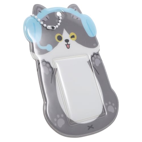 SEWACC Cartoon-tierkartenset Geldbörse Für Streunende Fotokartenhalter Mit Cartoon-tiermotiv Karteninhaber Cartoon-plüsch-ordner Fotokartenhalter Für Streunende Grey Pvc von SEWACC