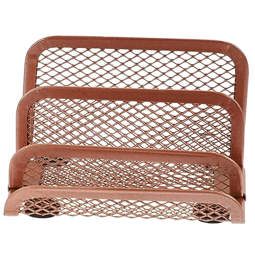 SEWACC Desktop-aktenregal Desktop-organizer Faltbar Zeitungsständer Papierhalter Für Den Schreibtisch Buchhalter Aktenordner Für Den Schreibtisch Industriell Ihn Rose Gold Metall von SEWACC