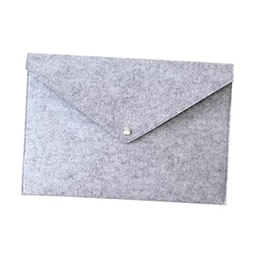 SEWACC Dokumenten-Tragetasche Mailer Polybeutel Federmäppchen Umschlag-Tragetasche felt file folders Filzmappe für Schule Aktentasche im Letter-Format Aktenordner aus Filz Light Grey von SEWACC