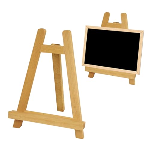 SEWACC Fotostativ Staffelei fotoregal easel Mini Display Staffelei Fotoständer bildaufsteller Mini-Staffelei aus Holz A-Rahmen-Display-Staffelei Mini-Stativ Staffelei Bambus Black von SEWACC