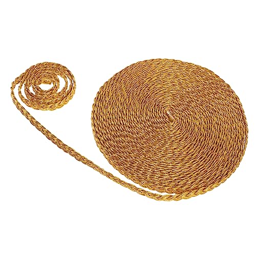 SEWACC Goldspitzenstoff Goldband Dünne Stickerei Kleidungsbesatz Kleidungsbesatz Ornament Geflochtener Besatz Rockkragen Dekor Vorhang DIY Besatz Zarter Besatz Kleidung DIY von SEWACC