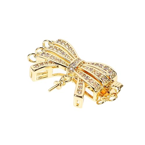 SEWACC Halskette Mehrreihig Mehrschichtiger Halsketten-entwirrungsverschluss Verschlüsse Brosche Halskettentrenner Pin-badge-display Armbänder Silber Bausatz Charms Bling Golden Legierung von SEWACC