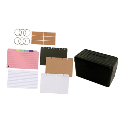 SEWACC Karteikarten unterrichtsmaterial Indexkarten Farbenfrohe Karten Linierte Karten Notizkarten Flash-Karten-Organizer Kartenetui aus Plastik Karten-Organizer-Kartenetui Papier von SEWACC