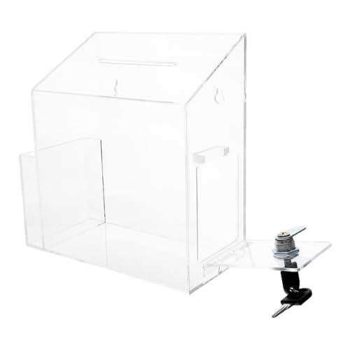 SEWACC Klarer Acryl Spendenbox mit Schloss Vielseitige Transparente Sammelbox für Büro Wohltätigkeit Abstimmung und Vorschläge Platzsparend und Langlebig SEWACC Klarer Acryl Spendenbox mit Schloss Vielseitige Transparente Sammelbox für Büro Wohltätigkeit Abstimmung und Vorschläge Platzsparend und Langlebig von SEWACC