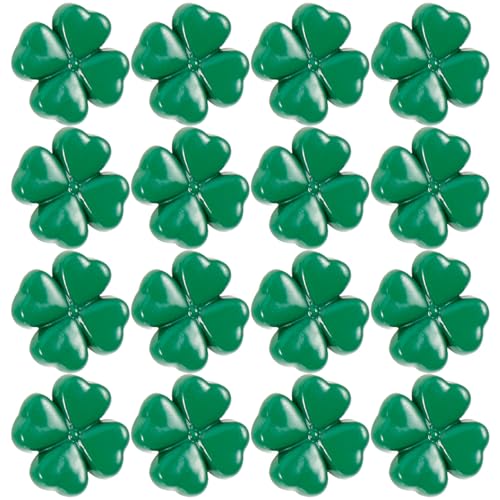 SEWACC Knöpfe 100 Stück Kleeblatt-Bastelknöpfe St. Patrick's Day Nähknöpfe Puppenknöpfe Bastelknöpfe Für Diy-Bastelverzierungen Grün von SEWACC