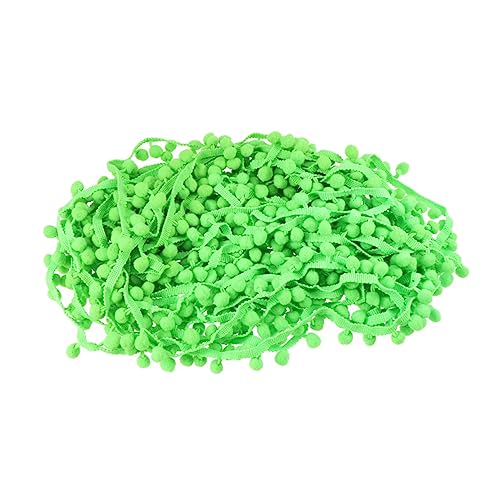 SEWACC Kugel trimmen Quastenkugelbesatz Kronenaufkleber für Stoff Girlande schneiden Ball Fransenband Quaste DIY trimmen schmuck machen textilien Ballfransenbesatz ball trimmen Green von SEWACC