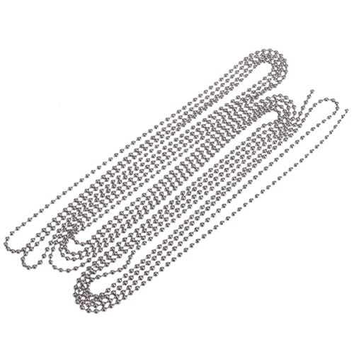 SEWACC Kugelkette Durchmesser mit Passenden Kettenverbindern Verstellbare Metallkette zum Aufhängen von Anhängern und Schlüsselanhängern Zubehör SEWACC Kugelkette Durchmesser mit Passenden Kettenverbindern Verstellbare Metallkette zum Aufhängen von Anhängern und Schlüsselanhängern Zubehör von SEWACC