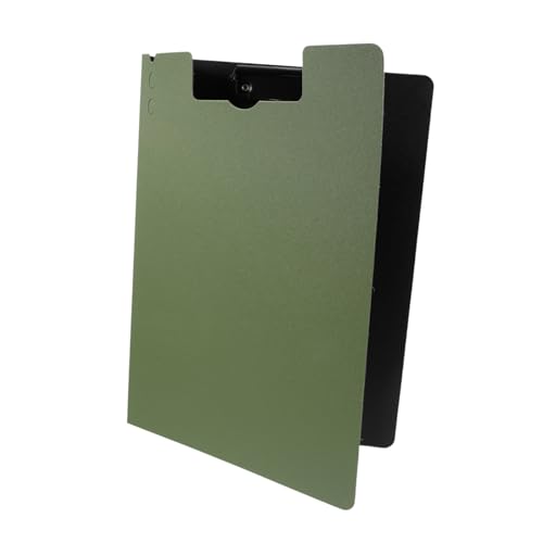 SEWACC Mappe Organisationsregeln Büroorganisator büromaterial schreibtischzubehör Dokumentenhalter Clipboard-Ordner faltbares Still-Klemmbrett Zwischenablageordner Kunststoff Olive Green von SEWACC