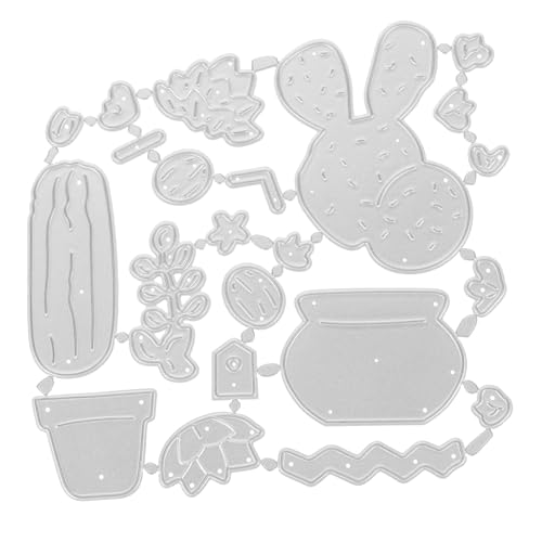 SEWACC Messerform selber machen Kaktus-Stanzform Stanzformen für Bastelarbeiten stirbt bastelmesser bastel messer Scrapbooking-Stanzformen Stanzform aus Metall Kohlenstoffstahl Silver von SEWACC