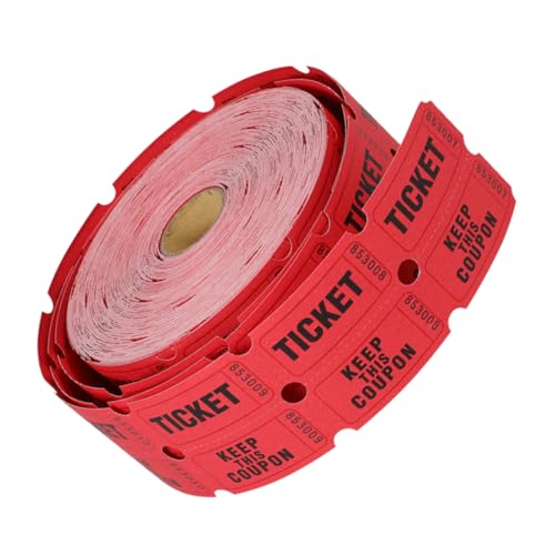 SEWACC Raffle Tickets Rolle Rote Event Lose Langlebig Vielseitig für Party Einkauf Schule Karneval Einfach zu Verwenden Sichere Papierqualität SEWACC Raffle Tickets Rolle Rote Event Lose Langlebig Vielseitig für Party Einkauf Schule Karneval Einfach zu Verwenden Sichere Papierqualität von SEWACC
