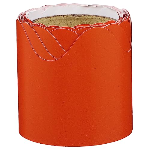 SEWACC Randdekorpapier bürodeko büro dekoration Tafelrand Papierrolle Whiteboard-Wand Klemmbretter Tür bürotisch schreibtisch Bulletin-Umrandung Whiteboard-Verkleidung Papierstau Orange von SEWACC