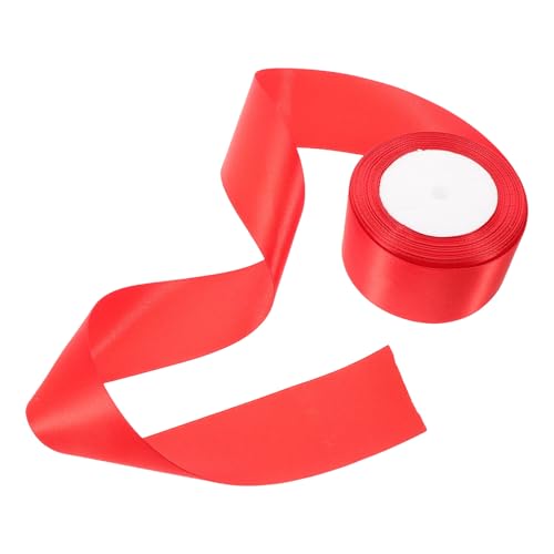 SEWACC Rotes Band Weißes Band Rotes Seidenband Haarbänder Für Frauen Satinband Bulk-band Weihnachtsband Goldseilband Weihnachtssamtband Vintage Weihnachtsband Rosa Satinband Rot Polyester von SEWACC