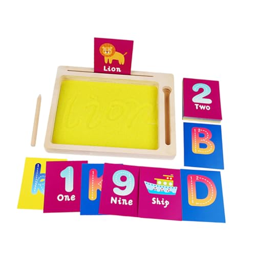 SEWACC Sandmalerei Set Buchstabenspielzeug Kinderspielzeug Marker Stift Vorschulspielzeug Zeichenbrett Kalligraphie Und Malspielzeug Puzzle Kleinkinderspielzeug von SEWACC