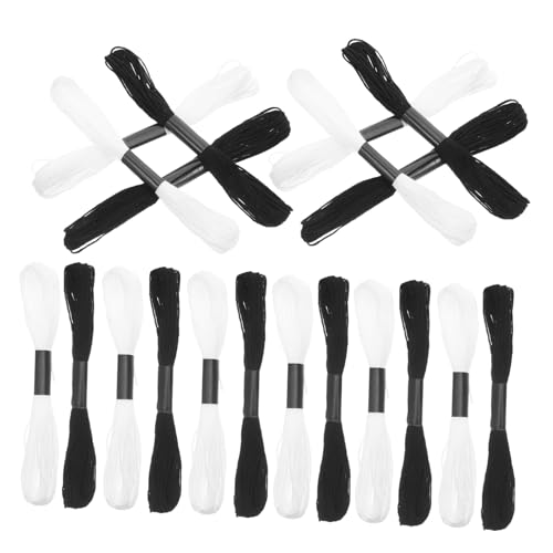 SEWACC Schwarze und Weiße Stickgarn für Kreuzstich DIY Handwerk Schmuckherstellung Kleidung Verzierung Vielseitig Einsetzbar für Heimdekoration SEWACC Schwarze und Weiße Stickgarn für Kreuzstich DIY Handwerk Schmuckherstellung Kleidung Verzierung Vielseitig Einsetzbar für Heimdekoration von SEWACC