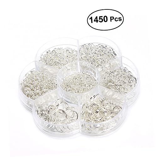 SEWACC Sprungringe Erschwingliche Materialien zur Schmuckherstellung Sprungring Schmuck materieller Schmuck Schmuckherstellung von Ringen silberne Biegeringe Silver von SEWACC