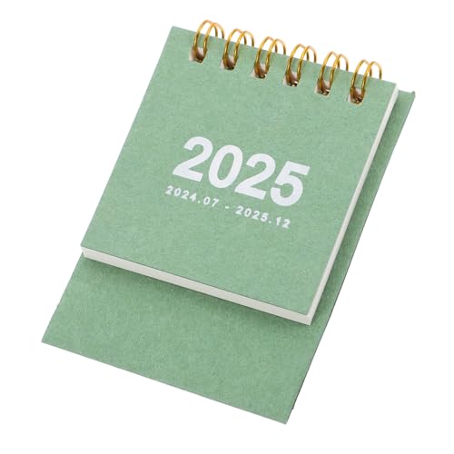 SEWACC Tischkalender 2025 Mini Tischkalender Standkalender Standkalender 2025 Standkalender Taschenkalender Tischkalender Monatlicher Tischkalender Staffelei Kalender Grünes von SEWACC