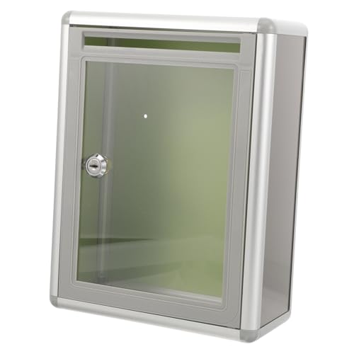 SEWACC Transparente Acryl Briefkasten Vorschlagsbox aus Aluminiumlegierung Langlebig und Installieren Kleine für Büro und Zuhause Geeignet für Dokumente und Papiere Sicher und Vielseitig SEWACC Transparente Acryl Briefkasten Vorschlagsbox aus Aluminiumlegierung Langlebig und Installieren Kleine für Büro und Zuhause Geeignet für Dokumente und Papiere Sicher und Vielseitig von SEWACC