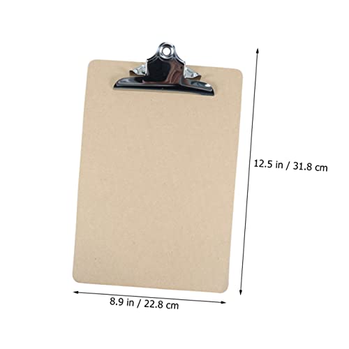 SEWACC a5 Zwischenablage Ordner Klemmbretter aus Holz Clipboard-Clips Low-Profile-Zwischenablage A4-Klemmbrett Hölzern von SEWACC