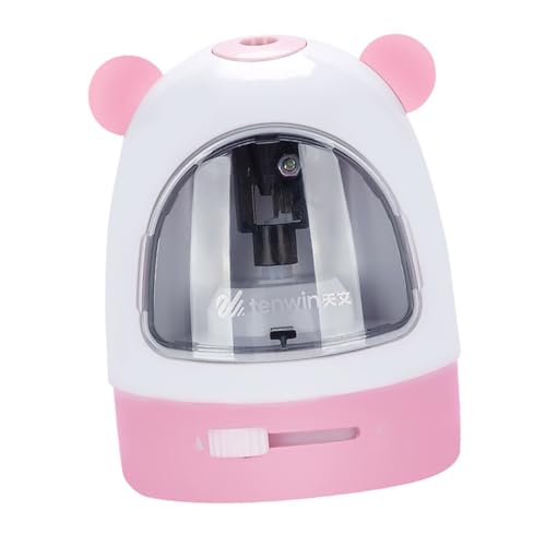 SEWACC elektrischer Bleistiftspitzer Bleistifte Anspitzer dosenspitzer electric pencil sharpener schreibwaren kreative Bleistiftspitzer automatischer Plastik Rosa von SEWACC