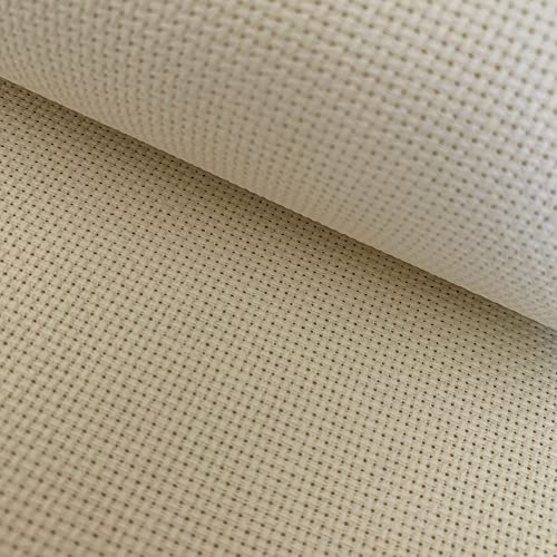 14CT Aida-Stoff-Stickerei, Kreuzstich-Stoff, elfenbeinfarben/hellbeige, 150 x 50cm von SEWCRANE