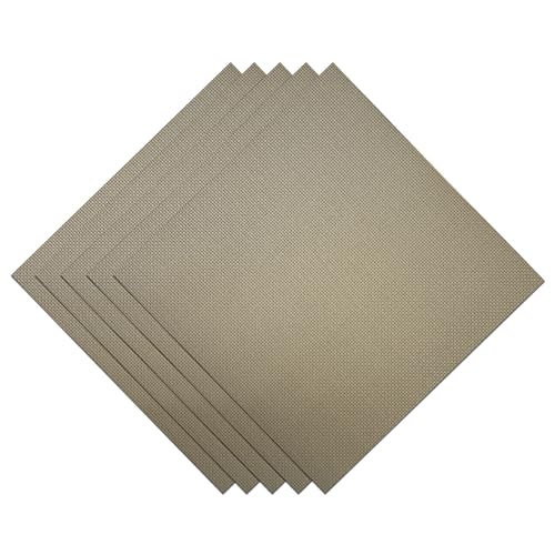 Vorgeschnittene Aida-Stoff-Kreuzstichproben-Packung, 11 Ct, 5 Stück, je 30 x 30 cm, Taupe von SEWCRANE