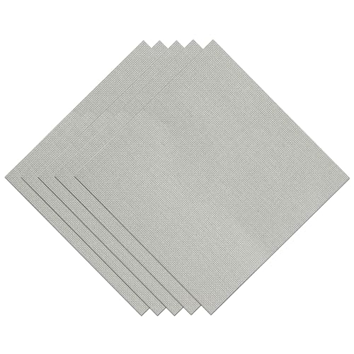 SEWCRANE Vorgeschnittener 22-fädiger weißer Hardanger-Stoff-Kreuzstich-Sampler, 5 Stück, je 30 x 30 cm, 22CT-P5-30X30-WHITE von SEWCRANE