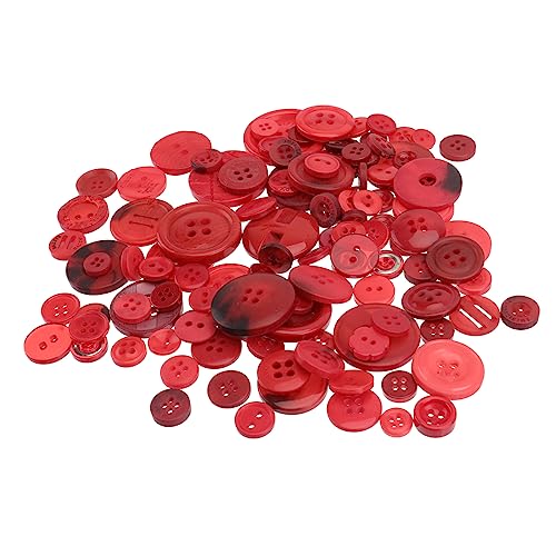 SEWOART 1 Pack Resin Kleidung Knöpfe DIY Mode Knopf Dekorationen Große Rote Farbpalette Für Kleidung Accessoires Bastelmaterialien von SEWOART