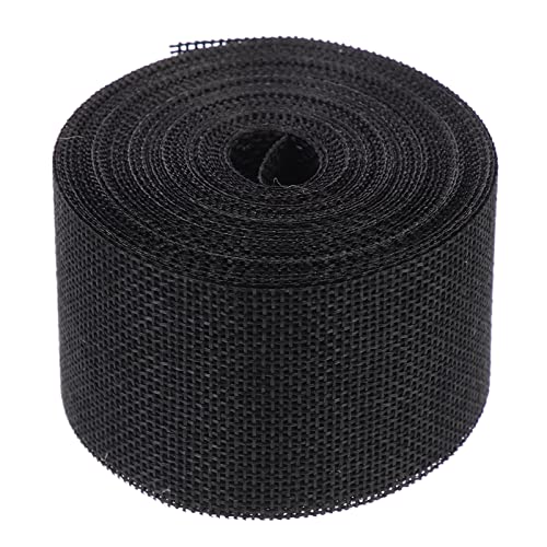 SEWOART Bandrolle Sackleinenbandrolle 10m Schwarze Stoffrolle Dekoratives Band Festival-partyband von SEWOART